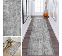 ZDYHMrj Grey Hallway Runner - 60 x 200 cm Non-Slip Modern Kitchen to Bedroom Living Room Rug Width 40-100 cm Washable