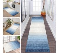 ZDYHMrj Hallway Carpet 80 x 350 cm Blue Nonslip Washable Long Kitchen Dining Bedroom Living Dirt Trapper Sold by the Metre