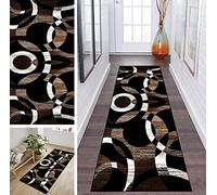 ZDYHMrj Modern Brown Black Non-Slip 70 x 130 cm Runner Rug