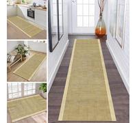 ZDYHMrj Rug Hallway Runner 100 x 200 cm Brown Long Carpet Runner Non-Slip Washable Sold by the Metre Kitchen Rug Washable Hallway Rug for Hallway Living Room Kitchen Runner Bedroom Living Room Dirt