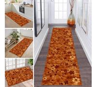 ZDYHMrj Rug Runner Hallway Kitchen Non-Slip Washable Brown Beige Rug Runner Hallway 120 x 300 cm Long Washable Sold by the Metre Kitchen Runner Hallway Rug Living Room Bedroom Living Room Dirt Trapper