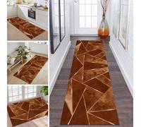 ZDYHMrj Rug Runner Hallway Kitchen Non-Slip Washable Dirt Trapper Mat Caramel Colour Carpet Runner Kitchen Runner Rug Mats 80 x 140 cm Runner Living Room Bedroom Sold by the Metre Dirt Trapper Rug