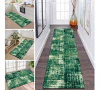 ZDYHMrj Rug Runner Hallway Kitchen Non-Slip Washable Dirt Trapper Mat Green Brown Carpet Runner Kitchen Runner Rug Mats 50 x 400 cm Runner Living Room Bedroom Sold by the Metre Dirt Trapper Rug