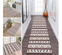 ZDYHMrj Rug Runner Hallway Kitchen Non-Slip Washable Morocco Rug Runner Hallway 120 x 140 cm Long Washable Sold by the Metre Kitchen Runner Hallway Rug Living Room Bedroom Living Room Dirt Trapper