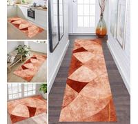 ZDYHMrj Rug Runner Hallway Kitchen Non-Slip Washable Orange Red Carpet Runner Hallway 90 x 450 cm Long Washable Sold by the Metre Kitchen Runner Hallway Rug Living Room Bedroom Living Room Dirt