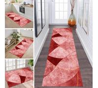 ZDYHMrj Rug Runner Hallway Kitchen Non-Slip Washable Red Carpet Runner Hallway Kitchen Runner 60 x 450 cm Long Sold by the Metre Kitchen Rug Hallway Rug Living Room Bedroom Living Room Dirt Trapper