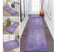 ZDYHMrj Rug Runner Hallway Kitchen Non-Slip Washable Rug Runner Long 40 x 60 cm Violet Modern Design Sold by the Metre Corridor Carpet Dining Room Bedroom Living Room Dirt Trapper Mat Kitchen Rug