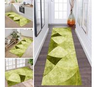 ZDYHMrj Rug Runner Hallway Non-Slip 110 x 120 cm Green Kitchen Rug Long Rug Runner Modern Design Sold by the Metre Kitchen Runner Hallway Rug for Hallway Living Room Bedroom Living Room Dirt Trapper