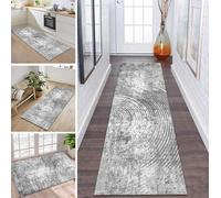 ZDYHMrj Rug Runner Hallway Non-Slip 50 x 60 cm Grey Kitchen Rug Washable Hallway Runner Modern Carpet Runner for Hallway, Kitchen, Entrance, Living Room Dirt Trapper Rug
