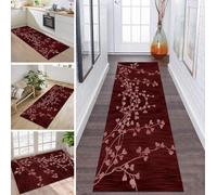 ZDYHMrj Rug Runner Hallway Non-Slip 60 x 450 cm Red Kitchen Rug Modern Long Rug Runner Modern Design Sold by the Metre Kitchen Runner Hallway Rug Hallway Living Room Bedroom Living Room Dirt Trapper