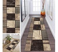 ZDYHMrj Rug Runner Hallway Non-Slip Corridor Rug Runner Brown Washable Modern Kitchen Bedroom Living Room Runner Rug Width 40 cm/50 cm/60 cm/70 cm/80 cm/90 cm/100 cm