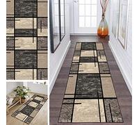 ZDYHMrj Rug Runner Hallway Non-Slip Corridor Rug Runner Brown Washable Modern Kitchen Bedroom Living Room Runner Rug Width 40 cm/50 cm/60 cm/70 cm/80 cm/90 cm/100 cm