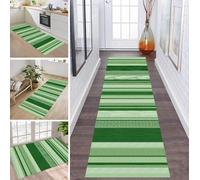 ZDYHMrj Rug Runner Hallway Non-Slip Green 60 x 500 cm Kitchen Rug Washable Hallway Runner Modern Carpet Runner for Hallway, Kitchen, Entrance, Living Room Dirt Trapper Rug
