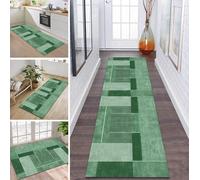 ZDYHMrj Rug Runner Long Hallway Kitchen Non-Slip Washable Kitchen Runner 110 x 150 cm Light Green Rug Mats Polyester Corridor Carpet Runner Hallway Living Room Bedroom Dirt Trapper Mat Kitchen Rug