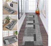 ZDYHMrj Rug Runner Long Hallway Kitchen Non-Slip Washable Kitchen Runner 40 x 100 cm Grey Carpet Mats Polyester Corridor Carpet Runner Hallway Living Room Bedroom Dirt Trapper Mat Kitchen Rug