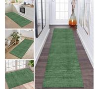 ZDYHMrj Rug Runner Long Hallway Kitchen Non-Slip Washable Kitchen Runner 40 x 240 cm Green Rug Mats Polyester Corridor Carpet Runner Hallway Living Room Bedroom Dirt Trapper Mat Kitchen Rug