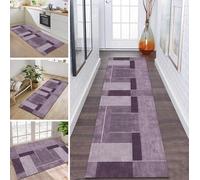 ZDYHMrj Rug Runner Long Hallway Kitchen Non-Slip Washable Kitchen Runner 90 x 280 cm Light Purple Rug Mats Polyester Corridor Carpet Runner Hallway Living Room Bedroom Dirt Trapper Mat Kitchen Rug