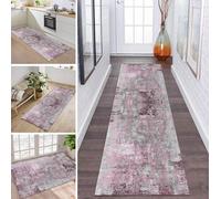 ZDYHMrj Runner Mats, Long & Adjustable, Non-Slip, Washable, Pink, 50 x 120 cm, Corridor & Living Room Carpet Mats, Children's Room, Sold by the Metre