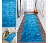 ZDYHMrj Runner Rug Hallway Blue Corridor Modern Non-Slip Designer, Kitchen Runner Rug Runner Washable for Hallway, Bedroom, Living Room, Width 40 cm/50 cm/60 cm/70 cm/80 cm/90 cm/100 cm