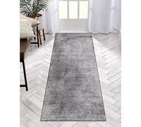 ZDYHMrj Runner Rug Long Hallway Non-Slip Washable 50 x 300 cm Kitchen Corridor Rug Runner for Hallway Grey Bedroom Living Room Polyester Carpet Mat Durable Adjustable Kitchen Rug Sold by the Metre