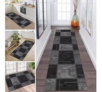 ZDYHMrj Runner Rug Long Hallway Non-Slip Washable Kitchen Corridor Rug Runner 3D Black Grey 40 x 150 cm Long Carpet Mats Kitchen Runner Living Room Children's Room Adjustable Kitchen Rug Sold by the