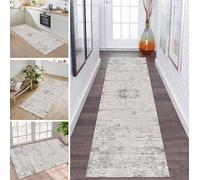 ZDYHMrj Runner Rug Long Hallway Non-Slip Washable Kitchen Corridor Rug Runner Grey 100 x 250 cm Hallway Rug Mats Living Room Children's Room Dining Room Adjustable Kitchen Rug Sold by the Metre