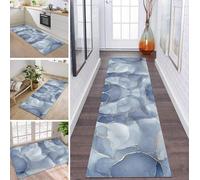 ZDYHMrj Runner Rug, Long, Non-Slip, Washable, Kitchen, Corridor Rug Runner, Blue, 50 x 60 cm, Long Carpet Mats, Kitchen Runner, Living Room, Children's Room, Adjustable Kitchen Rug, Sold by the Metre