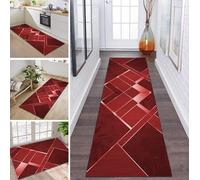ZDYHMrj Runner Rug, Long Non-Slip Washable, Red, 90 x 240 cm, Long Carpet Mats, Living Room, Children's Room, Adjustable Sold by the Metre
