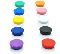ZDZBLX Fridge Magnets 10 Pack, Strong Colourful Round Small Magnets for Whiteboard, Notice Board,Fridge,Office & Crafts, Cute Mini Magnets, Multicoloured Magnet for Classroom Home Kitchen, 10 Colours