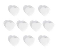 ZDZBLX Fridge Magnets, 10 Pack Strong Magnet, Mini Cute Heart-Shaped White Magnets for Whiteboard, Notice Board, Crafts, Office & Home - Heavy Duty Decorative Magnets for Adults, Small Magnetic Dots