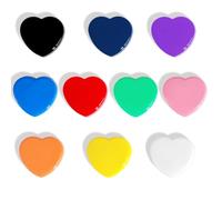 ZDZBLX Fridge Magnets - 10 Pack Strong Mini Magnets in 10 Colours, Heavy Duty Small Magnets for Whiteboard, Notice Board, Crafts, Office, School, Kitchen, Classroom - Cute Tiny Heart Magnet for Adults