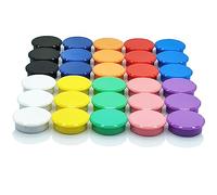 ZDZBLX Fridge Magnets 30 Pack, Strong Colourful Round Small Magnets for Whiteboard, Notice Board,Fridge,Office & Crafts, Cute Mini Magnets, Multicoloured Magnet for Classroom Home Kitchen, 10 Colours
