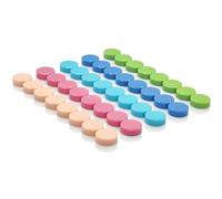 ZDZBLX Fridge Magnets, 40 PCS Mini Round Strong Magnet in 5 Colours, Heavy Duty Whiteboard Magnets, Small Cute Magnets for Fridge, Crafts, Notice Board, Office & Home, Refrigerator Magnet for Adults