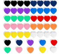 ZDZBLX Fridge Magnets - 50 Pack Strong Mini Magnets in 10 Colours, Heavy Duty Small Magnets for Whiteboard, Notice Board, Crafts, Office, School, Kitchen, Classroom - Cute Tiny Heart Magnet for Adults
