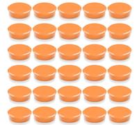 ZDZBLX Strong Fridge Magnets - 30 Pack Mini Cute Round Magnets for Whiteboard, Notice Board, Crafts, Heavy Duty Small Magnets for Adults, Refrigerator Magnet, Office & Kitchen Magnetic Dots (Orange)