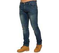 Ze ENZO EZ325 Mens Stretch Skinny Slim Fit Jeans Flex Stretchable Denim Pants Stretch Trousers Light Stonewash 38R