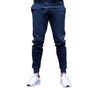 Ze ENZO EZJG579 Mens Slim Joggers Fleece Cuffed Jogging Bottoms Track Sweatpants Trousers Navy 2XL