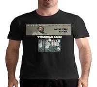 ZE YUAN Marvin Gaye Trouble Man Men's Classic Round Neck Short Sleeve T-Shirts Black 3XL