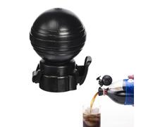 ZEACCT 1 Pcs Silicone Ball Carbonated Drink Lid Reusable Soda Bottle Saver Stopper for Beer Juice and Energy Drinks Fizz Preserving Design Black Color