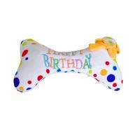 ZEACCT 1-Piece Dog Birthday Bone Toy, Soft & Durable Pet Celebration Gift for Small, Medium & Large Dogs, Fun Cake-Shaped Chew Toy for Birthdays and Special Occasions