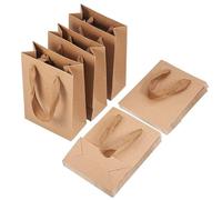 ZEACCT 10-Pack Eco-Friendly Kraft Gift Bags - Brown Recycled Paper Carriers with Handles, Perfect for Birthdays, Valentine’s Day & Retail (20x25cm)