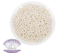 ZEACCT 1000-Pack Natural Pearl Beads - 6mm Off-White Sew-On Jewellery Components for Crafting, DIY Bracelets & Necklaces, Hair Accessories and Home Decor (0.23 Inch)