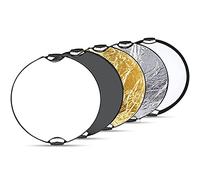 ZEACCT 11.8" / 30cm 5-in-1 Collapsible Round Multi Disc Reflector, Gold, Silver, Black, White, Translucent, Folding Reflector with Bag, for Photography Lighting & Outdoor Lighting