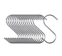 ZEACCT 16-Piece Stainless Steel S-Hook Set - Multi-Purpose Hanging Hooks for Kitchen, Bathroom & Office Organisation, Small S-Shaped Hangers for Utensils, Closets & Home Essentials