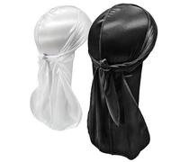 ZEACCT 2 Pack Quick-Drying Sports Bandanas, Sweat-Absorbent Skull Design for Hiking, Cycling, and Motorcycling, Versatile and Comfortable in Black and White