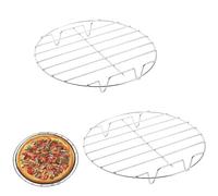 ZEACCT 2 Pack Stainless Steel Cooling Racks - Thick-Gauge Steam & Grill Stands for Baking, Rustproof Multi-Purpose Wire Grids for Oven, BBQ and Food Prep