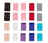 ZEACCT 20 Pcs Bra Extenders for Women - Comfortable Underwear Extension Straps - Adjustable Hook & Eye Back Band - Lingerie Size Converter for Better Fit - Suitable for Strapless & Regular Bras