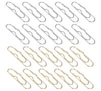 ZEACCT 20-Piece Multi-Functional Metal Clip Set | Heavy Duty Jumbo Paperclips & Pencil Holders for Books, Journals & Stationery | Silver & Gold Office Organiser Clips for UK Home & Office Use
