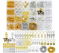 ZEACCT 200 Pieces Multicolor Metal Hair Accessories for Braids, Dreadlocks, Hair Jewelry Rings, Pendants, Unisex, Adult, All Seasons, Fashion, Non-Foldable