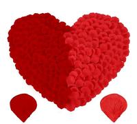 ZEACCT 2000 Silk Rose Petals, Realistic Bright & Dark Red Artificial Decor, Perfect for Weddings, Romantic Events, Non-Toxic Emulated Petals for Elegant Styling and Table Arrangements